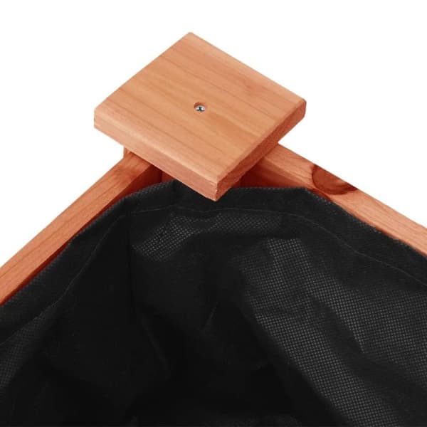vidaXL Plantekasse med foring brun 71x37x76 cm heltre gran