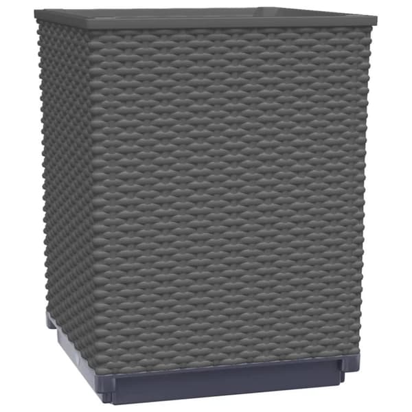 vidaXL Kukkalaatikot 2 kpl musta 30x30x37 cm polypropeeni