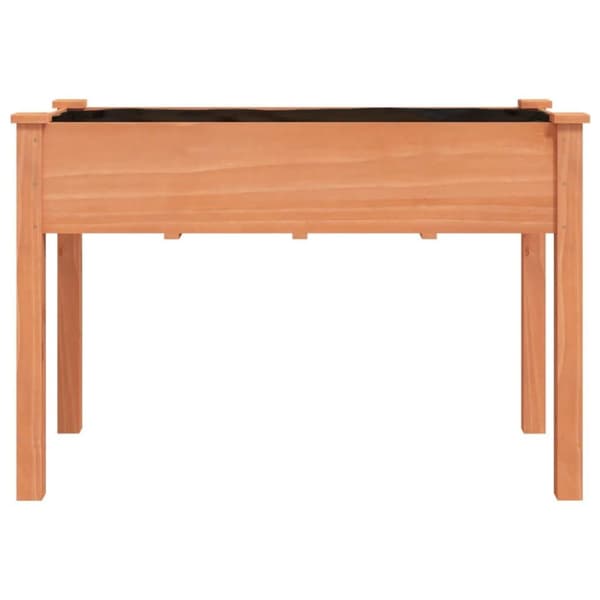vidaXL plantekasse med foring 118x59x76 cm massivt fyrretræ brun