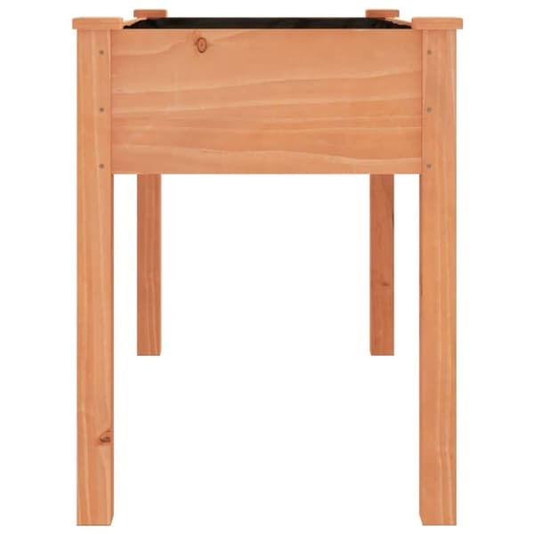 vidaXL plantekasse med foring 118x59x76 cm massivt fyrretræ brun