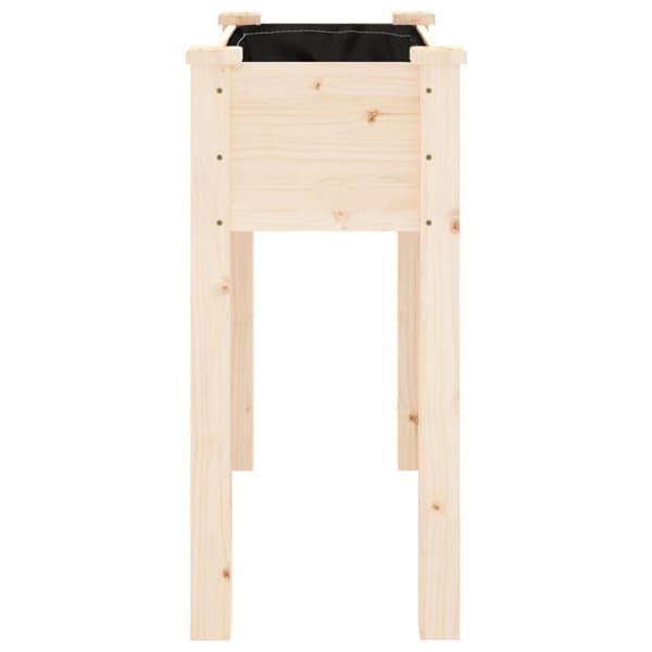 vidaXL Kukkalaatikko vuorauksella 71x37x76 cm täysi kuusi