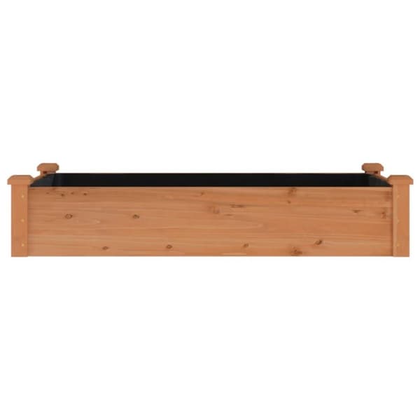 vidaXL højbed med foring 120x60x25 cm massivt fyrretræ brun