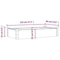 Miniatyrbillede 8 af 8: vidaXL højbed med foring 120x60x25 cm massivt fyrretræ brun