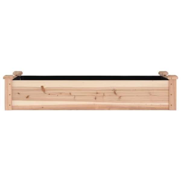 vidaXL højbed med foring 120x45x25 cm massivt fyrretræ