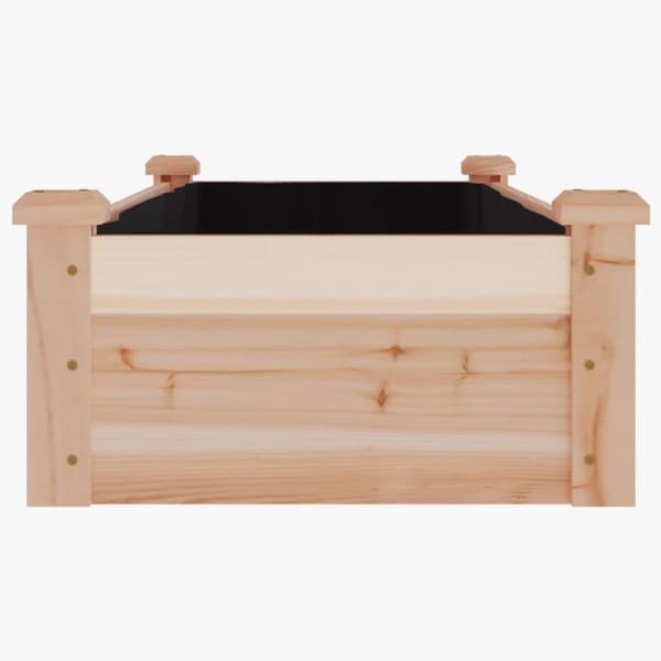 vidaXL højbed med foring 120x45x25 cm massivt fyrretræ
