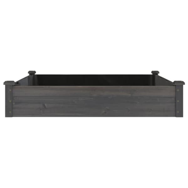 vidaXL højbed med foring 120x120x25 cm massivt fyrretræ grå