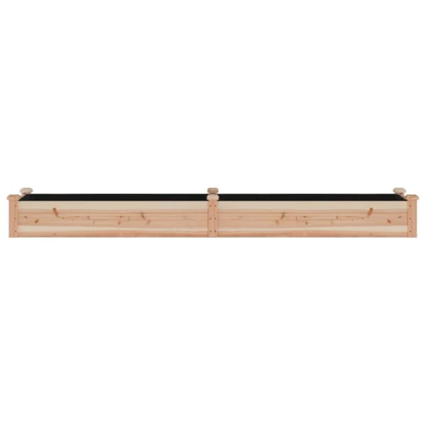 vidaXL plantekasse med foring 240x45x25 cm massivt fyrretræ