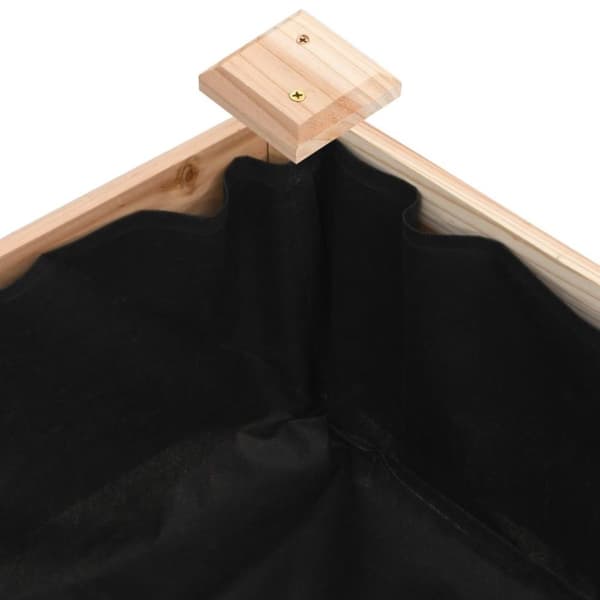 vidaXL plantekasse med foring 240x45x25 cm massivt fyrretræ