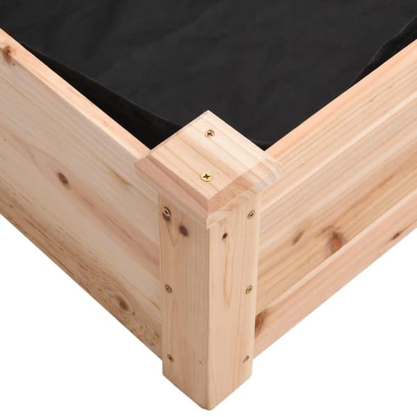 vidaXL plantekasse med foring 240x45x25 cm massivt fyrretræ