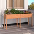 Miniatyrbilde 2 av 8: vidaXL Plantekasse med foring brun 161x45x76 cm heltre gran