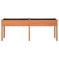 Miniatyrbilde 4 av 8: vidaXL Plantekasse med foring brun 203x53x76 cm heltre gran