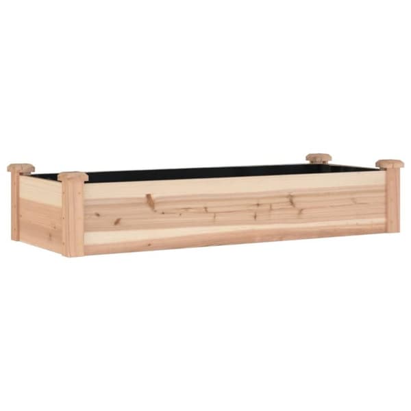 vidaXL Høybed med foring 120x45x25 cm heltre gran