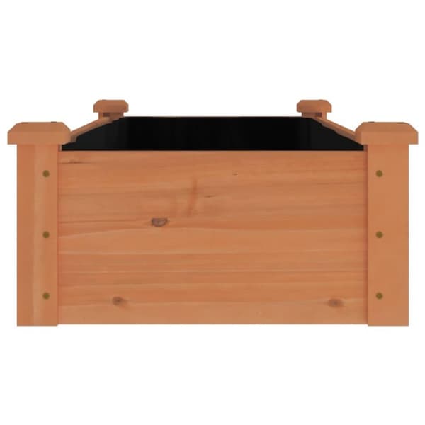 vidaXL Høybed med foring brun 120x45x25 cm heltre gran