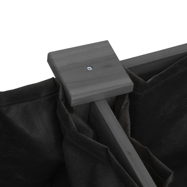 vidaXL Plantekasse med foring grå 203x53x76 cm heltre gran