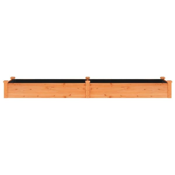 vidaXL Høybed med foring brun 240x60x25 cm heltre gran