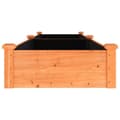Miniatyrbilde 5 av 8: vidaXL Høybed med foring brun 240x60x25 cm heltre gran