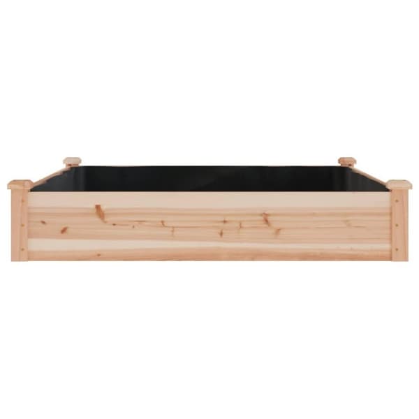 vidaXL Høybed med foring 120x120x25 cm heltre gran