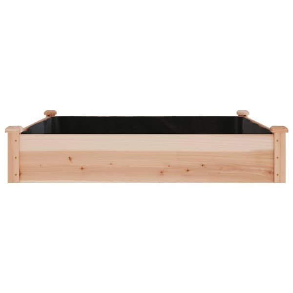 vidaXL Høybed med foring 120x120x25 cm heltre gran