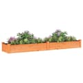 Miniatyrbilde 3 av 8: vidaXL Høybed med foring brun 240x45x25 cm heltre gran