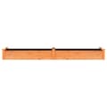 Miniatyrbilde 4 av 8: vidaXL Høybed med foring brun 240x45x25 cm heltre gran