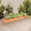 Miniatyrbilde 2 av 8: vidaXL Høybed med foring brun 240x45x25 cm heltre gran