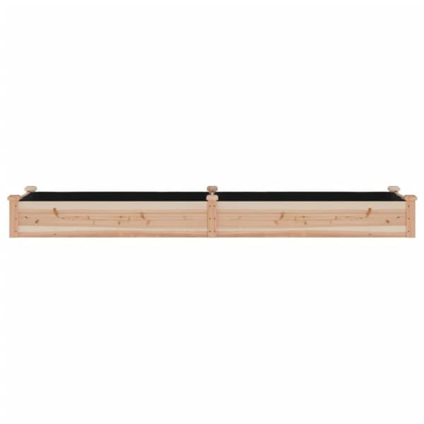 vidaXL Høybed med foring 240x60x25 cm heltre gran