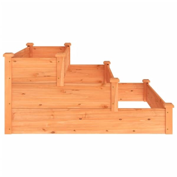 vidaXL Høybed brun 120x120x56 cm heltre gran