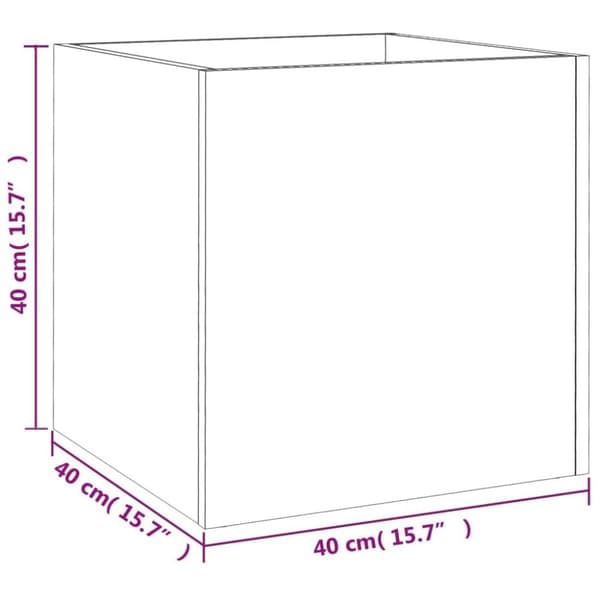 vidaXL plantekasse 40x40x40 cm konstrueret træ sort