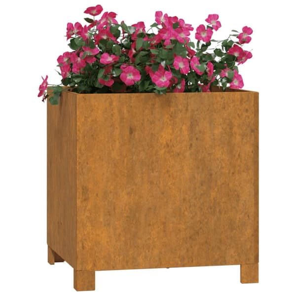 vidaXL plantekasser med ben 2 stk. 42x40x43 cm cortenstål rustfarvet