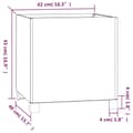Miniatyrbillede 9 af 9: vidaXL plantekasser med ben 2 stk. 42x40x43 cm cortenstål rustfarvet