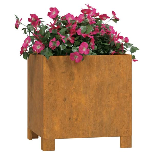 vidaXL plantekasse med ben 32x30x33 cm cortenstål rustfarvet