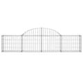 Miniatyrbilde 4 av 6: vidaXL Gabionkurver buede 8 stk 200x30x40/60 cm galvanisert jern