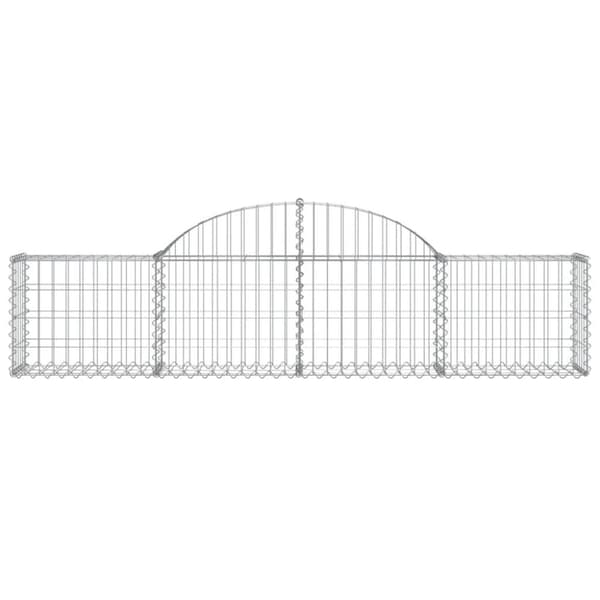 vidaXL Gabionkurver buede 8 stk 200x30x40/60 cm galvanisert jern