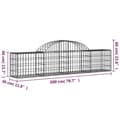 Miniatyrbilde 6 av 6: vidaXL Gabionkurver buede 8 stk 200x30x40/60 cm galvanisert jern