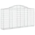Pikkukuva 3 / 6: vidaXL Kaarevat kivikorit 2 kpl 200x30x100/120 cm galvanoitu rauta