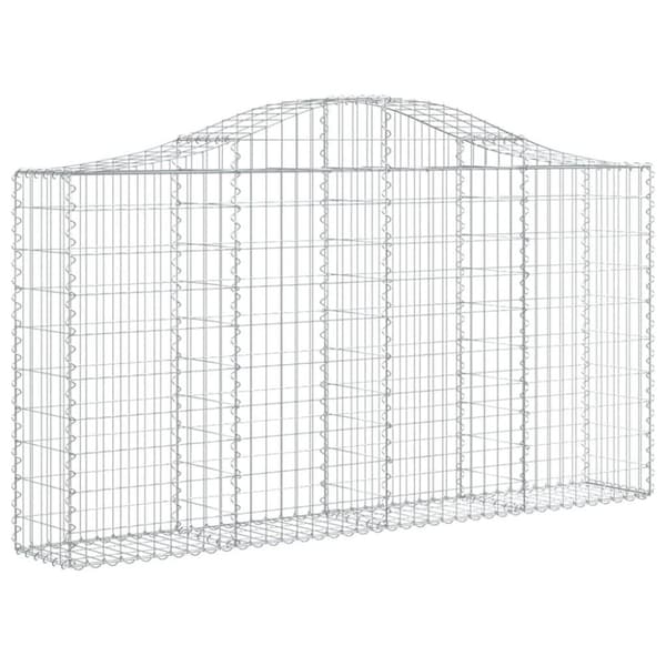 vidaXL Kaarevat kivikorit 2 kpl 200x30x100/120 cm galvanoitu rauta