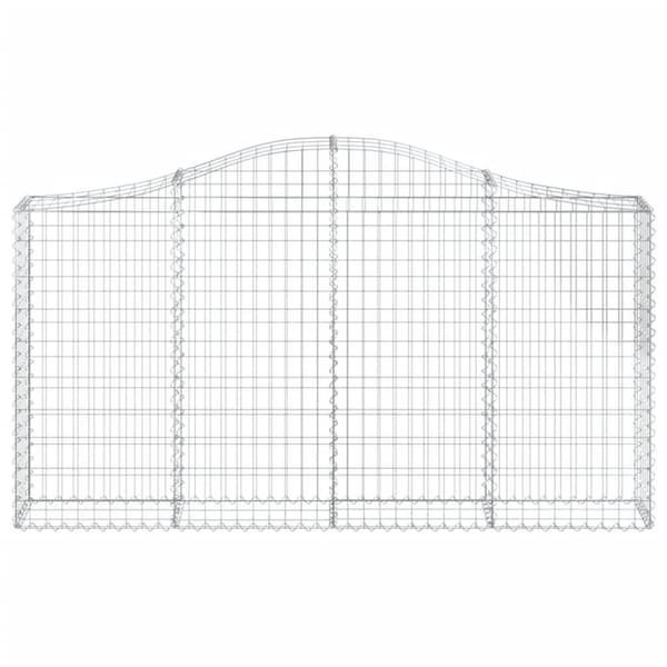 vidaXL Kaarevat kivikorit 2 kpl 200x30x100/120 cm galvanoitu rauta