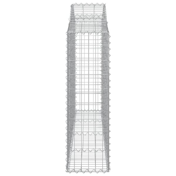 vidaXL Kaarevat kivikorit 2 kpl 200x30x100/120 cm galvanoitu rauta