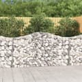 Pikkukuva 2 / 6: vidaXL Kaarevat kivikorit 2 kpl 200x30x100/120 cm galvanoitu rauta