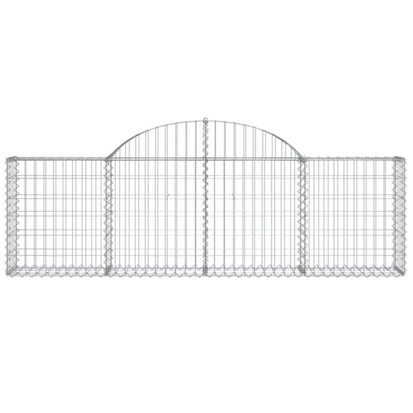 vidaXL Gabionkurver buede 25 stk 200x30x60/80 cm galvanisert jern