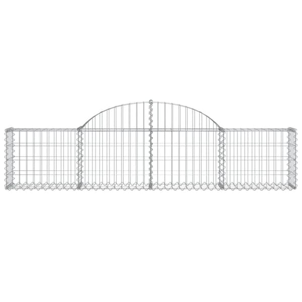 vidaXL buede gabionkurve 14 stk. 200x30x40/60 cm galvaniseret jern