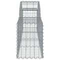 Miniatyrbillede 5 af 6: vidaXL buede gabionkurve 14 stk. 200x30x40/60 cm galvaniseret jern