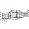 Miniatyrbillede 6 af 6: vidaXL buede gabionkurve 14 stk. 200x30x40/60 cm galvaniseret jern