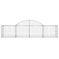 Miniatyrbilde 4 av 6: vidaXL Gabionkurver buede 7 stk 200x50x40/60 cm galvanisert jern