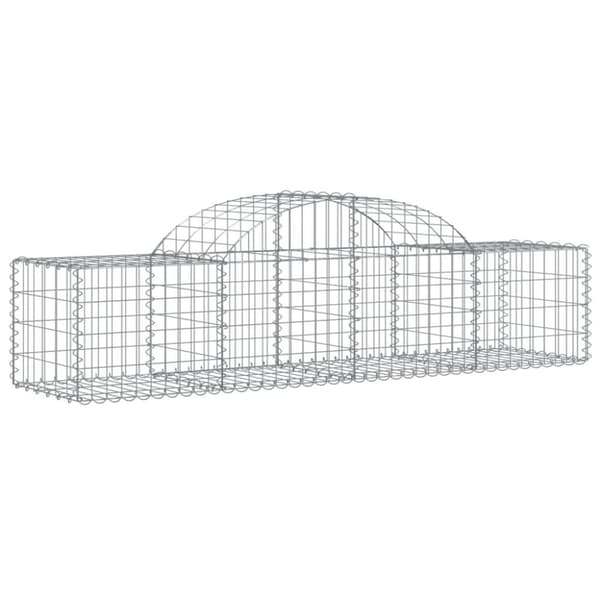vidaXL buede gabionkurve 7 stk. 200x50x40/60 cm galvaniseret jern