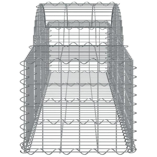 vidaXL buede gabionkurve 7 stk. 200x50x40/60 cm galvaniseret jern