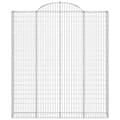 Miniatyrbillede 4 af 6: vidaXL buede gabionkurve 3 stk. 200x30x220/240 cm galvaniseret jern