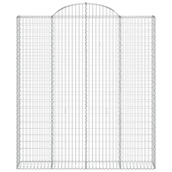 vidaXL buede gabionkurve 3 stk. 200x30x220/240 cm galvaniseret jern