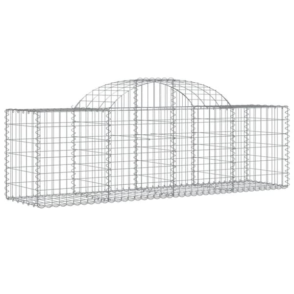vidaXL Kaarevat kivikorit 4 kpl 200x50x60/80 cm galvanoitu rauta