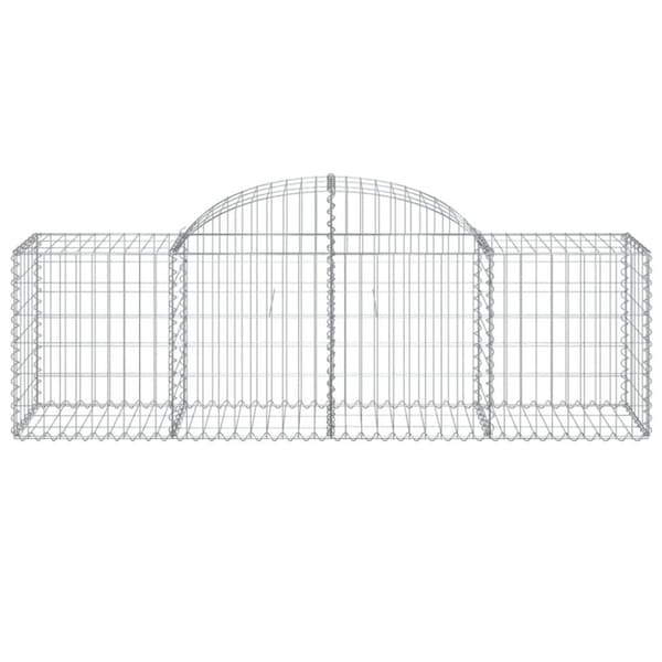 vidaXL Kaarevat kivikorit 4 kpl 200x50x60/80 cm galvanoitu rauta